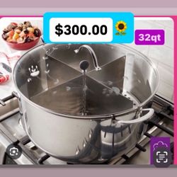 Especial $300.00  Olla Tamalera Vaporera De 32 Qt  Con Su Base Y Divisor  Capacidad Para 100 Tamales Birria Pozole Menudo Barbacoa Princess House 