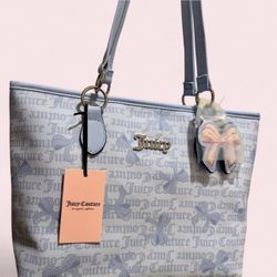 Juicy Couture Simply Sweet Blue Bow Tote