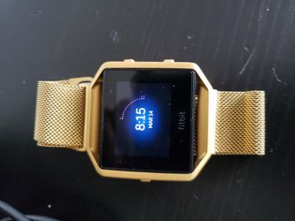 Gold Fitbit blaze with charger make offer