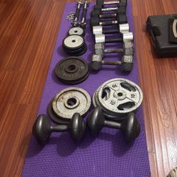 Dumbbells, Adjustable Dumbbells, and Plates  