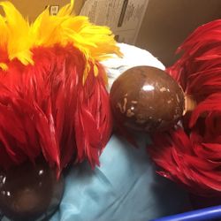 Uli Uli Hawaiian Hula Feathered Maracas