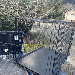 XL Large Dog Kennel Crate Collapsible Like In Good Condition 42" L by 28" W by 33" H