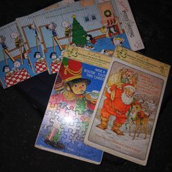 1960s And 1970s Holiday Puzzle Decoration New In Factory Wrap