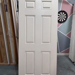 Exterior front door 6 panel fiberglass entry door 33-3/4x79   I have a standard front door measuring 33-3/4x79” it’s 1-3/4” thick. Low e rated door. T