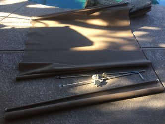 2 Almond Adjustable Roll Up Shades