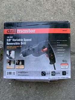 drill master 3/8 variable speed reversible drill
