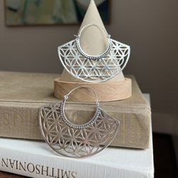 Flower Of Life Statement Earrings ( firm on price )