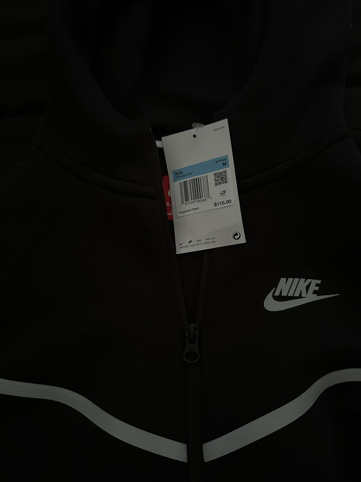 Nike Tech Fleece Full-Zip Windrunner 'Black/Bemis Silver'