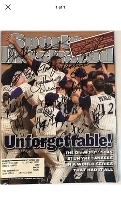 2001 Arizona Diamondbacks world Series autographed Sports Illustraded magazine