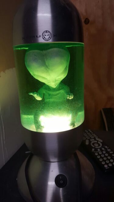 Alien lava lamp
