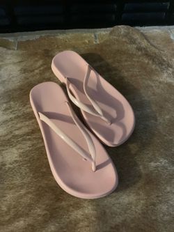 Pink flip flops