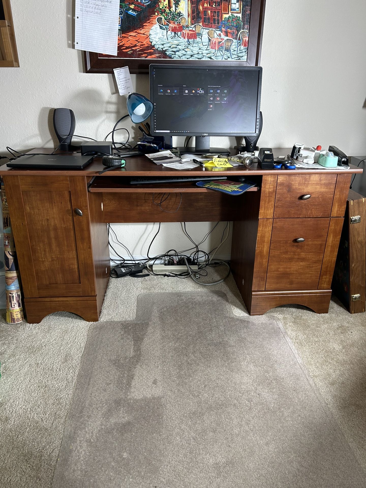 Sauder Select Engineered Wood Computer Desk In Brushed Maple 