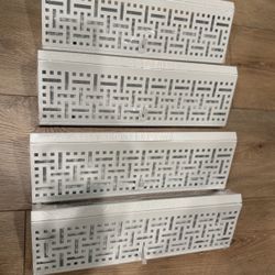 New Landhoow 4-Pack 15 Inch Baseboard Diffuser Register (Duct Opening Size), Vent Covers 