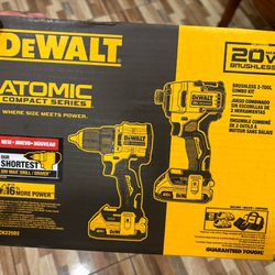 DeWalt 20V MAX Cordless Brushed 2 Tool Compact Drill and Impact Driver Kit  