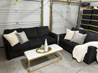 Gray Sofa And Love Seat