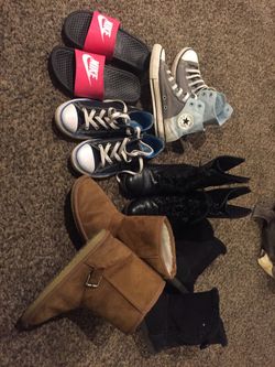 Girls shoe lot SIZE 3 Justice for Girls, Nike, Children’s Place(Plus 1 pair FREE if you buy all 4!!)