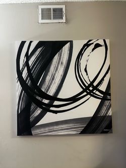 Abstract Black and White Canvas Wall Art