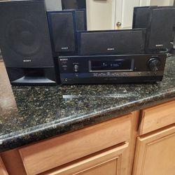 Sony Model STR-DH130 Receiver with 5pc Sony Model Speakers and Subwoofer with Romote and Manual