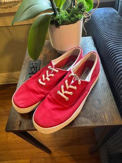 LADIES KEDS RES BLUE & BEIGE SIZE 8
