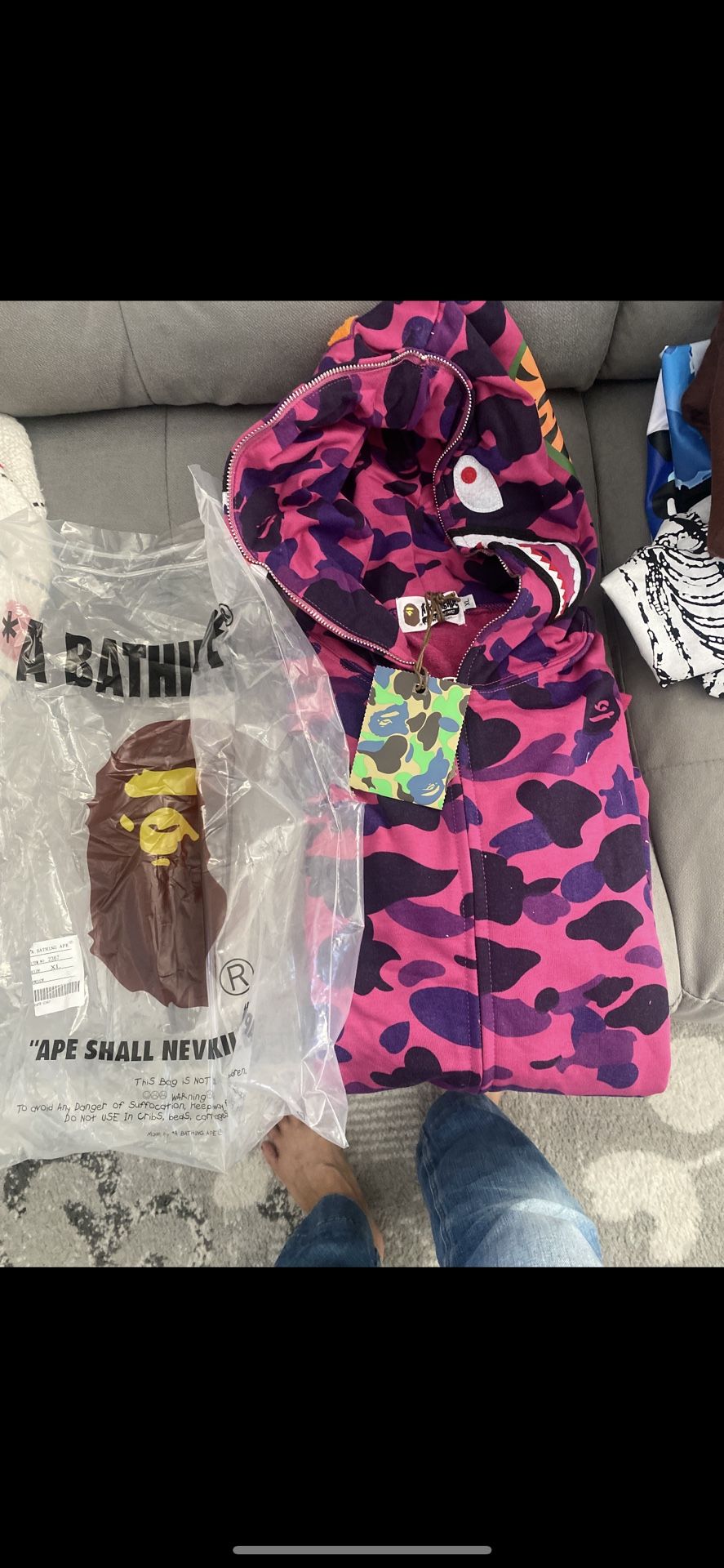 Purple Camo Bape Hoodie