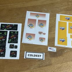 Assorted Stickers – Soda Brands, Logos, Decals (New)