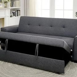 Reilly Collection Futon Sofa bed with storage  Now On Sale For A Limited Time  898.00 Free Delivery 🚚 