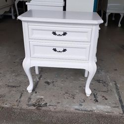 Refurbished Beautiful White Nightstand or End Table