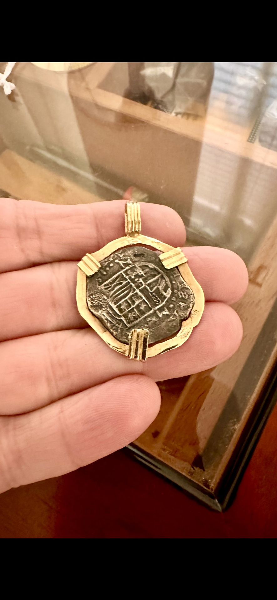 Atocha solid gold and silver charm pendant
