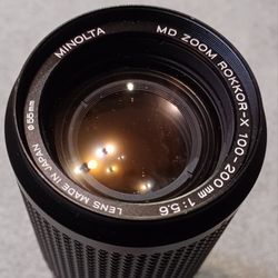 Minolta MD ZOOM ROKKOR 100 200mm Camera Lens Picture 