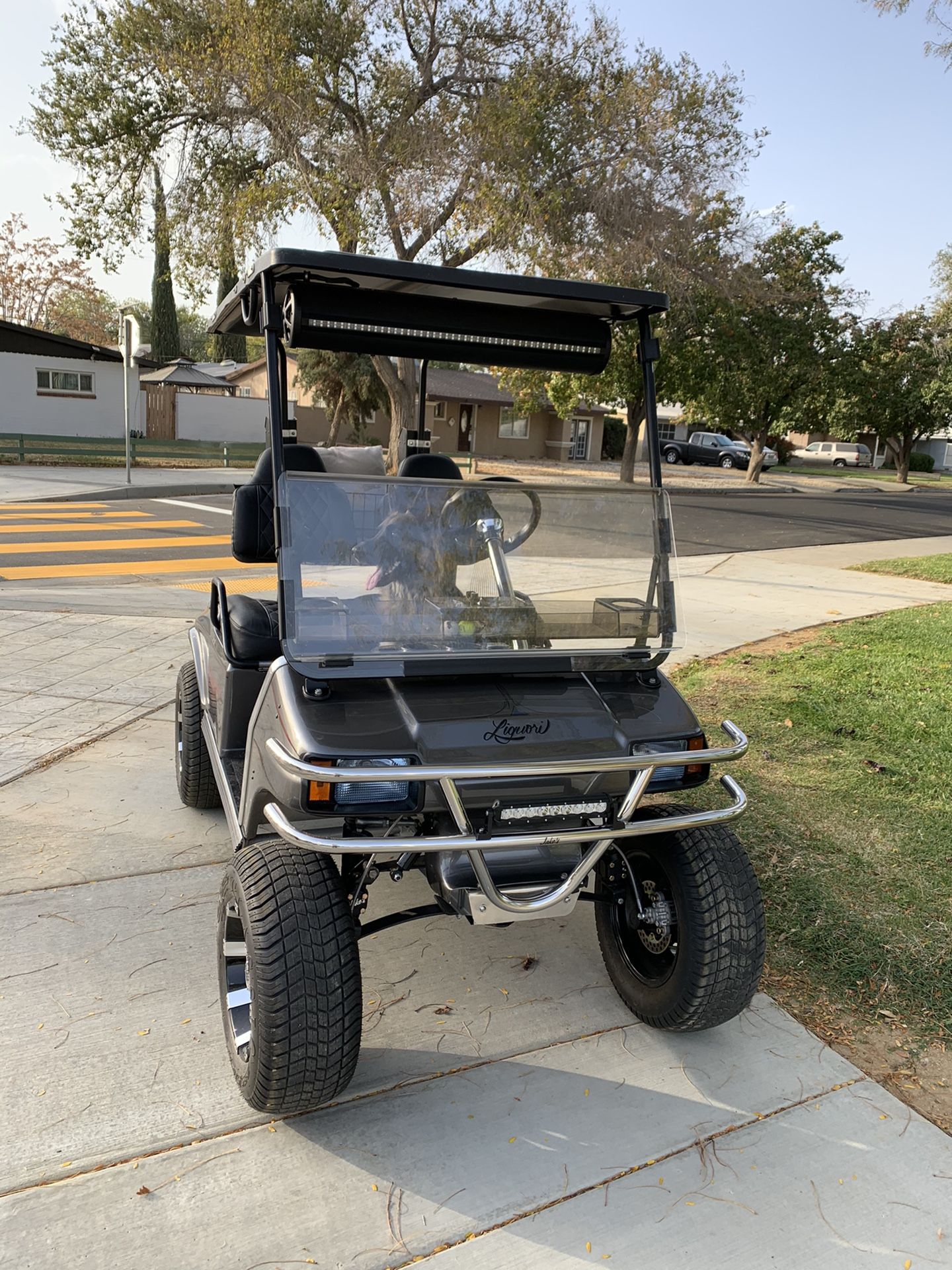 Custom lifted golf cart