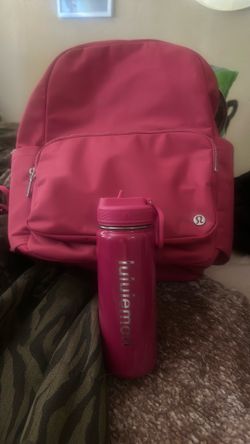 Brand new Lululemon backpack with matching cup