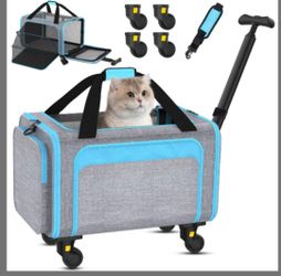 Grolomge Airline Pet Carrier with Wheels