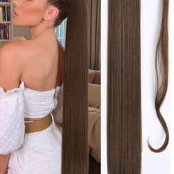 Brandnew pony tail extension color light brown and dark brown  28, 32, 34inches