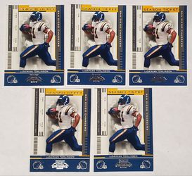 LaDainian Tomlinson 2005 Playoff Contenders Season Ticket ( 5 Card Lot) #82 San Diego Chargers HOF LT