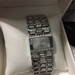 GUESS Women's 95484L Crystal Accented Stainless Steel Watch