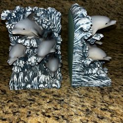 Vintage Dolphin Bookends