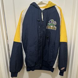 Vintage Notre Dame Zip Up Puffer jacket