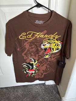 Ed hardy brown shirt small