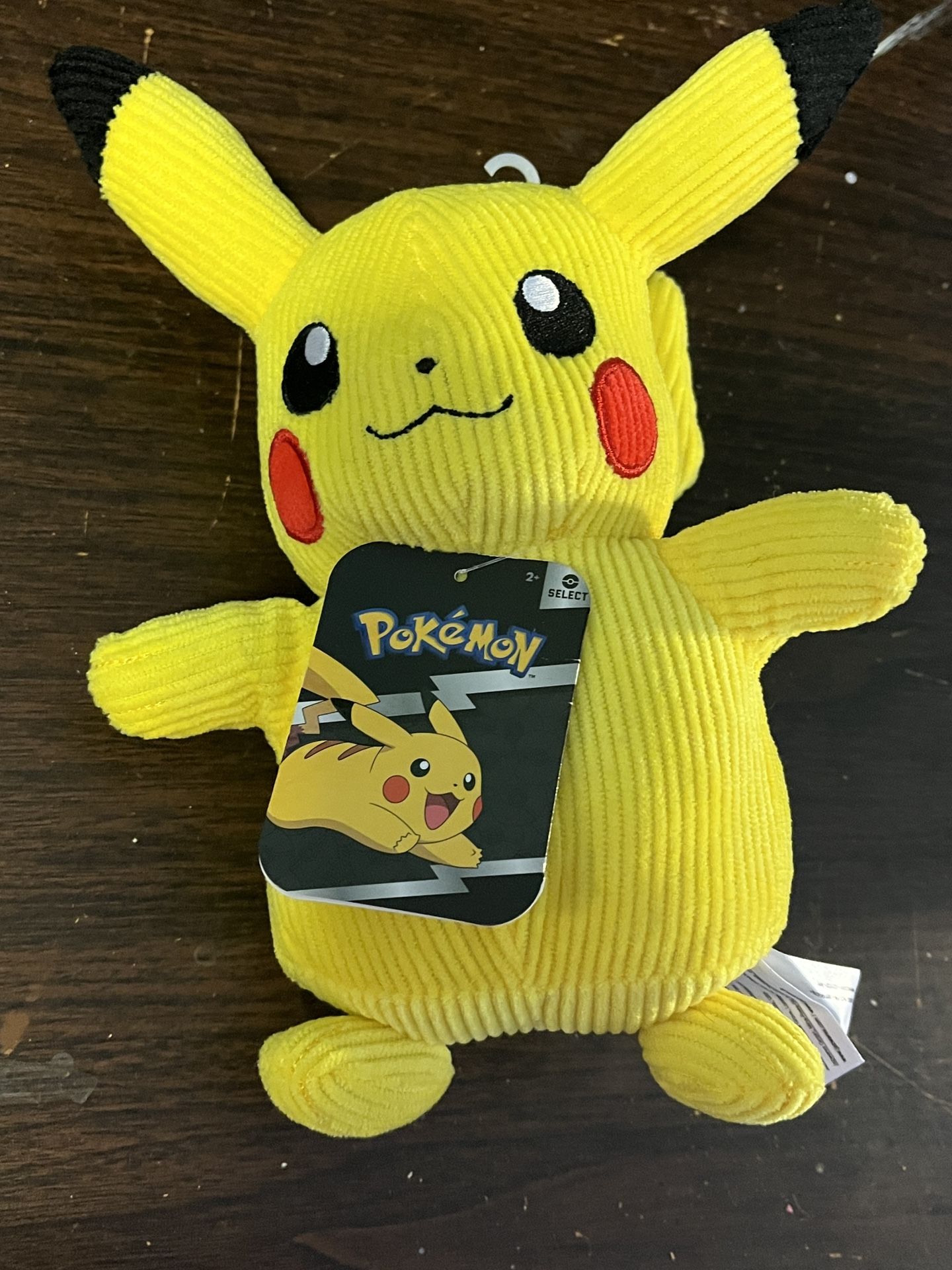 Pikachu Pokemon 10” Corduroy Plush Jazwares Licensed Authentic