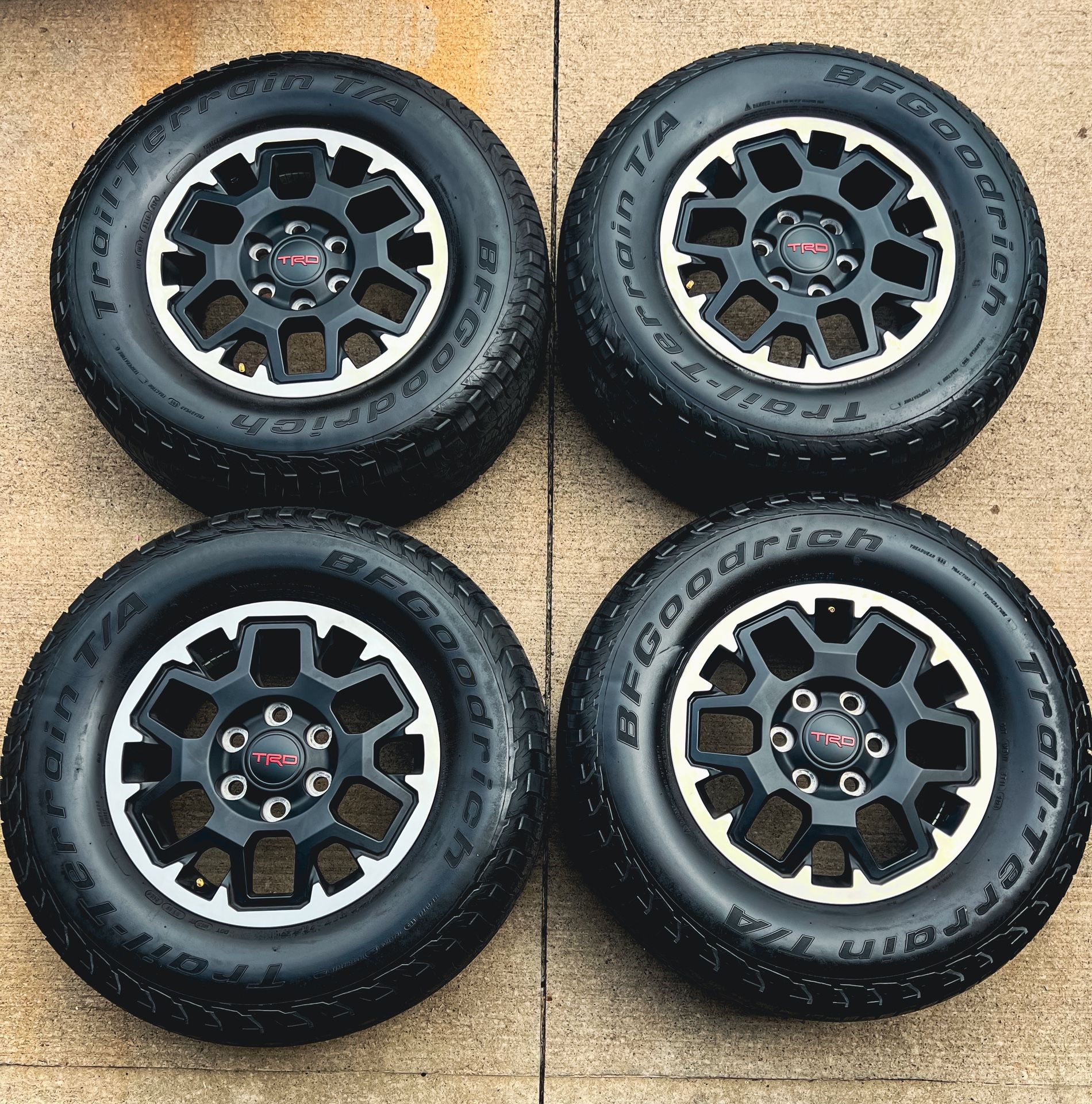 2024-2025 Toyota Tacoma Wheels Machined Black 17x7.5, Bolt Pattern 6x139.7