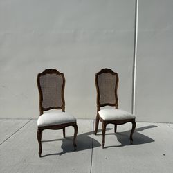 Set Of Two Cane Chairs 