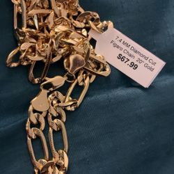 Diamond Cut Figaro Chain