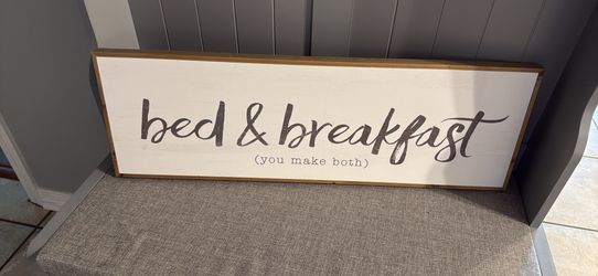 “Bed & Breakfast” wall decor