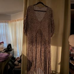 Leopard Print High Low Dress Sz 26/28