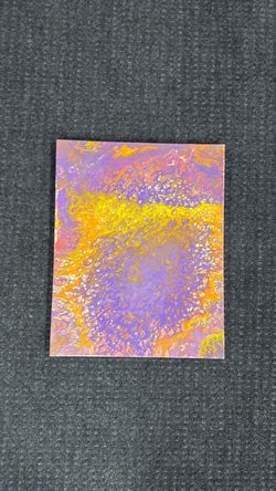 Abstract Acrylic Pour Painting on Canvas