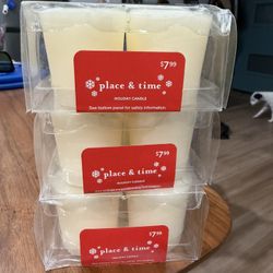Place & Time Holiday Candles Sugared Vanilla Pack of 4x3