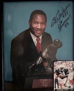 Beautiful framed Bo Jackson autographed display