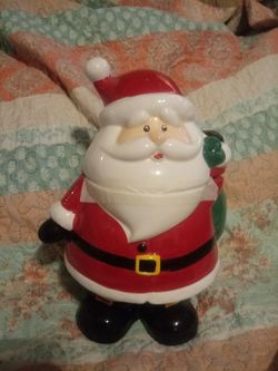 Ceramic Santa cookie jar