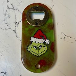 Christmas Grinch Bottle Opener | Bar Accessory Holiday Gift Collectible for Him/Her