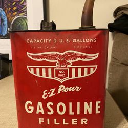 Antique Eagle Manufacturing Company 2 Gallon E-Z Pour Gasoline Filler - Gas Can 